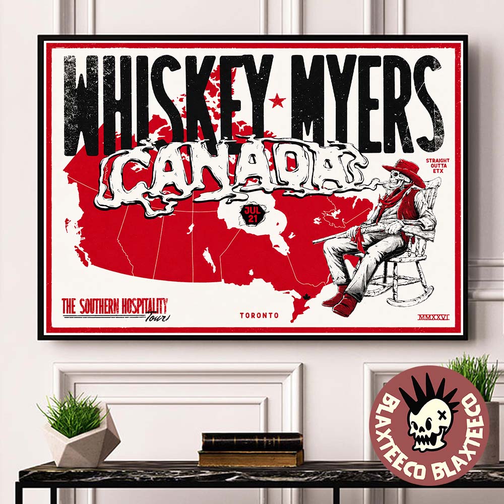 Whiskey Myers Toronto ON Canada 2026 Event Poster The Southern Hospitality Tour On July 21 2026 Home Decor Poster Canvas Whiskey Myers Toronto ON Canada 2026 Event Poster The Southern Hospitality Tour On July 21 2026 Home Decor Poster Canvas