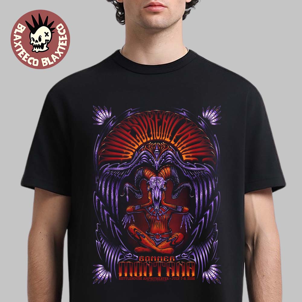 Widespread Panic Bonner Montana 2026 Merch Poster At Kettlehouse Amphitheater On July 7-8 2026 Premium T-Shirt Widespread Panic Bonner Montana 2026 Merch Poster At Kettlehouse Amphitheater On July 7-8 2026 Premium T-Shirt