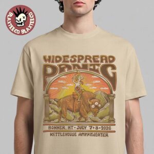 Widespread Panic Bonner Montana 2026 Merch Tee At Kettlehouse Amphitheater On July 7-8 2026 Art By Andrew Sax T-Shirt