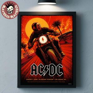 ACDC Las Vegas NV 2026 Exclusive Event Poster At Allegiant Stadium On August 1 2026 PWR Up Tour Home Decor Poster Canvas