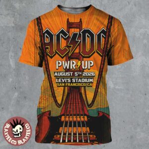 ACDC PWR Up San Francisco California 2026 Exclusive Litho Poster Live At Levi’s Stadium On August 5 2026 All Over Print Shirt