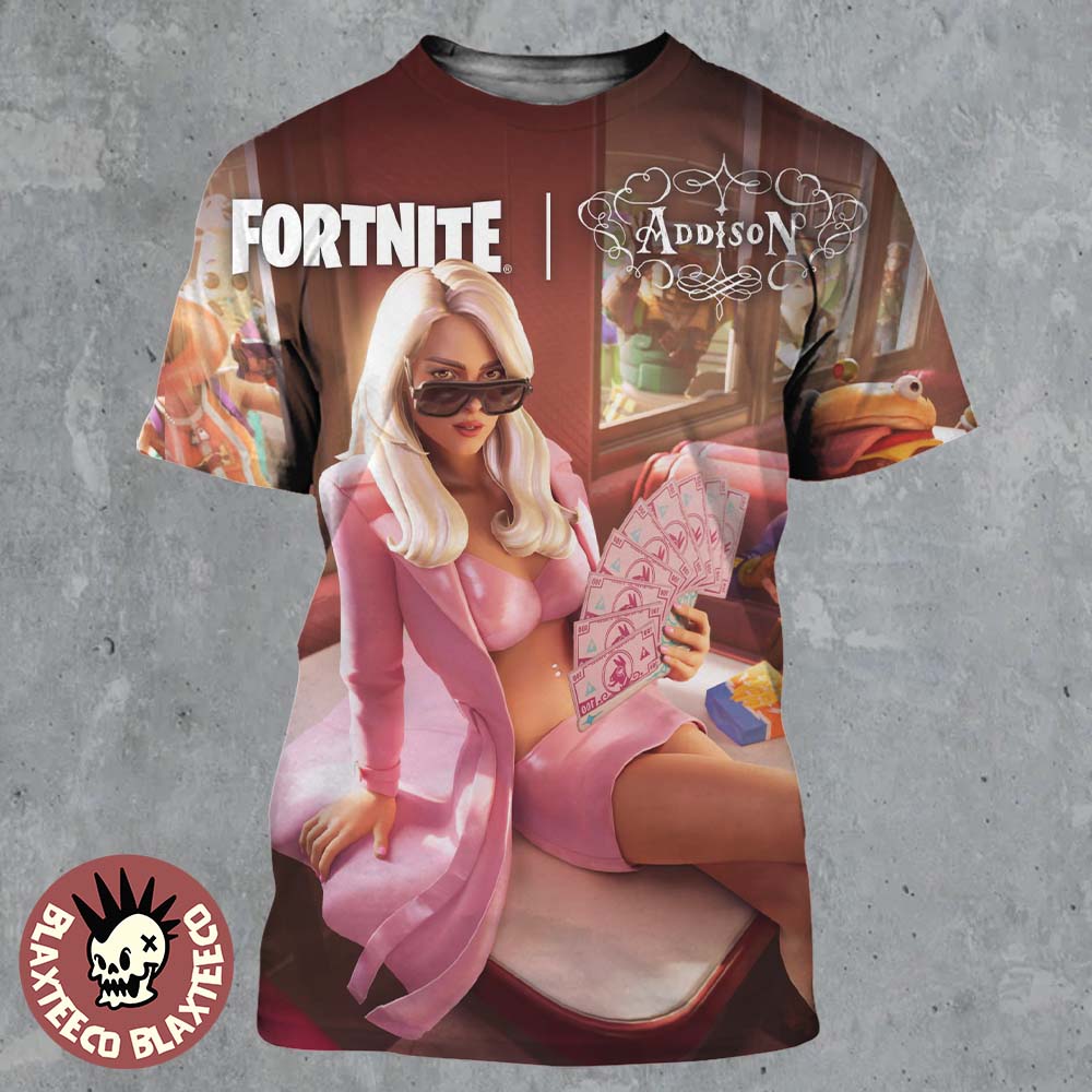 Addison Rae X Fortnite Icon Series All Over Print Shirt Addison Rae X Fortnite Icon Series All Over Print Shirt