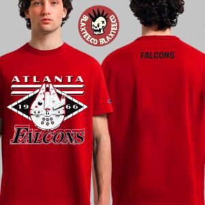 Atlanta Falcons Disney X NFL Champion Star Wars Millennium Falcon Red T-Shirt