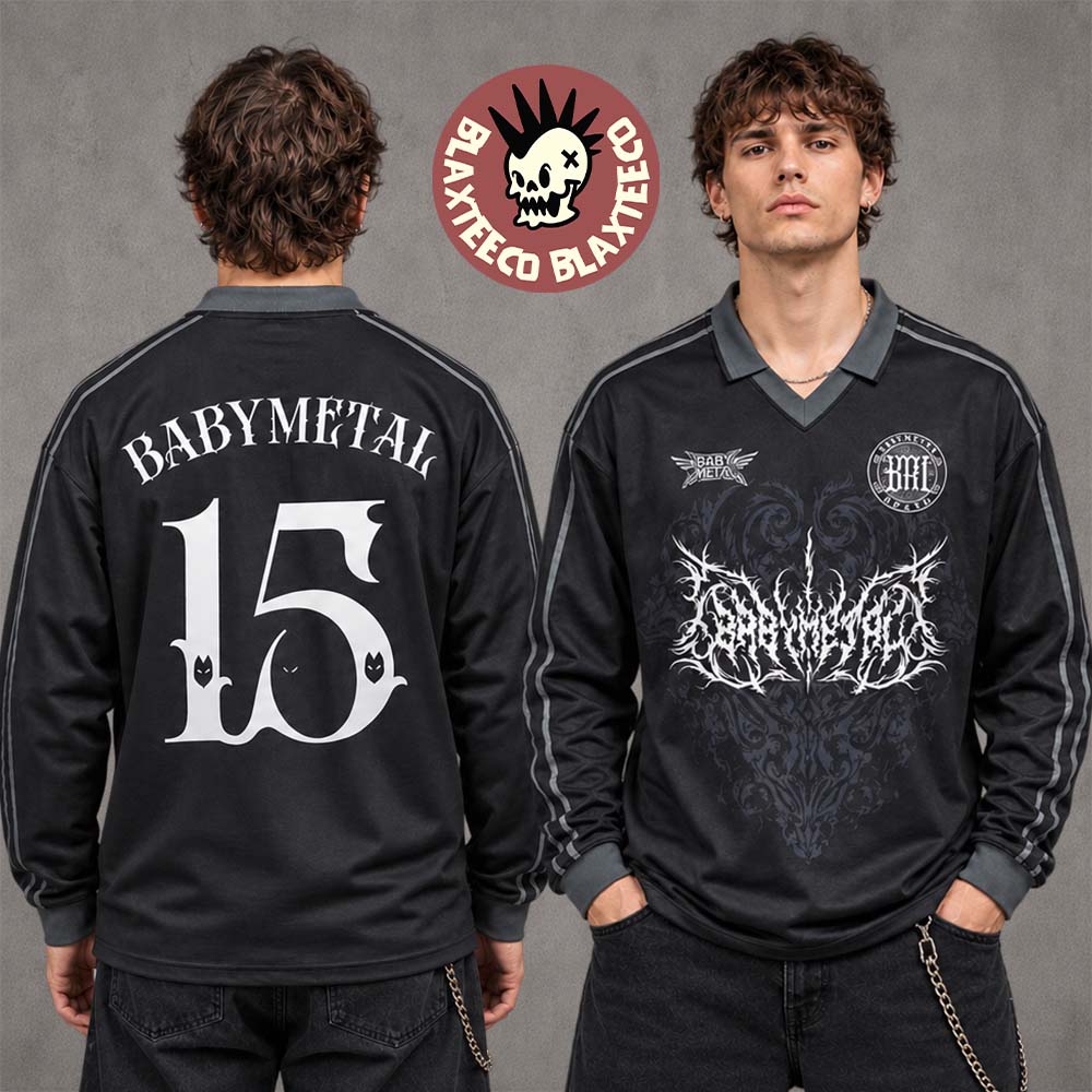 Babymetal World Tour 2026 North America Merch Long Sleeve Soccer Jersey Babymetal World Tour 2026 North America Merch Long Sleeve Soccer Jersey