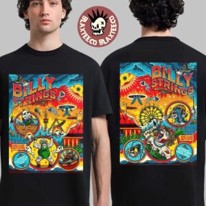 Billy Strings Ionia Freak Fair 2026 Night 1 And 2 Combined Poster Set Ionia MI August 28 29 2026 Two Sided T-Shirt