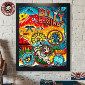 Billy Strings Ionia Freak Fair 2026 Night 2 Poster Ionia MI August 29 2026 Home Decor Poster Canvas