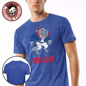 Buffalo Bills Disney X NFL Champion Beauty And The Beast Beast Blue T-Shirt