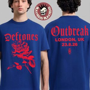 Deftones All Points East UK 2026 Outbreak Fest Exclusive Merch In London UK On 23 August 2026 Blue T-Shirt