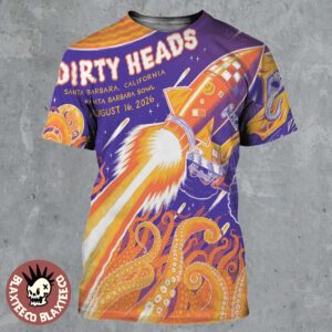 Dirty Heads Santa Barbara California 2026 Show Poster At Santa Barbara Bowl On August 16 2026 All Over Print Shirt