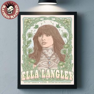 Ella Langley Corpus Christi Texas 2026 Event Poster At Hilliard Center On August 14 2026 Decor Poster Canvas