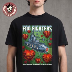 Foo Fighters Chicago Illinois 2026 Event Poster At Soldier Field On August 8 2026 T-Shirt