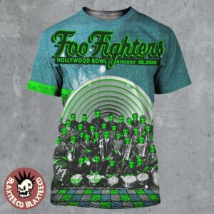 Foo Fighters Hollywood Bowl 2026 Show Poster Live In Los Angeles CA On August 22 2026 All Over Print Shirt