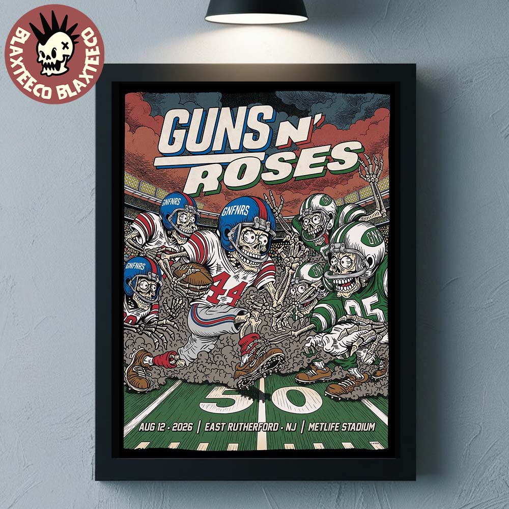 Guns N Roses East Rutherford New Jersey 2026 Event Poster Live At Metlife Stadium On August 12 2026 Home Decor Poster Canvas Guns N Roses East Rutherford New Jersey 2026 Event Poster Live At Metlife Stadium On August 12 2026 Home Decor Poster Canvas