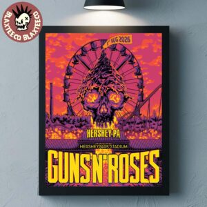 Guns N Roses Hershey PA 2026 Event Poster At Hersheypark Stadium On 1 August 2026 Home Decor Poster Canvas