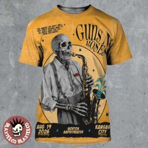 Guns N Roses Kansas City 2026 Venue Poster Live At Morton Amphitheater Kansas City Missouri August 19 2026 All Over Print Shirt