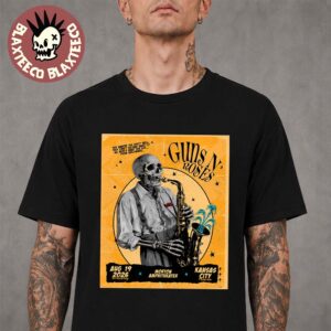 Guns N Roses Kansas City 2026 Venue Poster Live At Morton Amphitheater Kansas City Missouri August 19 2026 T-Shirt