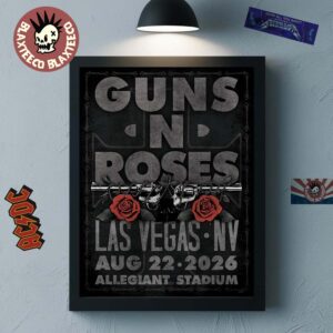 Guns N Roses Las Vegas NV 2026 Event Poster Live At Allegiant Stadium On August 22 2026 Home Decor Poster Canvas