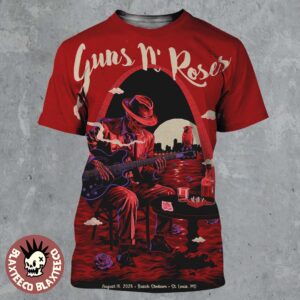 Guns N Roses St Louis MO 2026 Venue Poster At Busch Stadium On August 16 2026 All Over Print Shirt