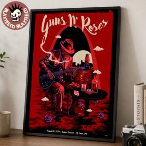 Guns N Roses St Louis MO 2026 Venue Poster At Busch Stadium On August 16 2026 Home Decor Poster Canvas