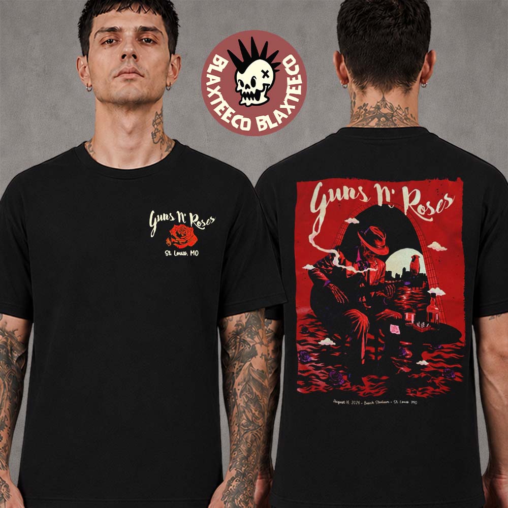 Guns N Roses St. Louis MO 2026 Venue Tee At Busch Stadium On August 16 2026 T-Shirt Guns N Roses St. Louis MO 2026 Venue Tee At Busch Stadium On August 16 2026 T-Shirt