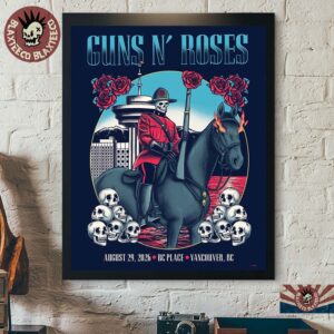 Guns N Roses Vancouver BC Canada 2026 Event Poster Live At BC Place On August 29 2026 Home Decor Poster Canvas