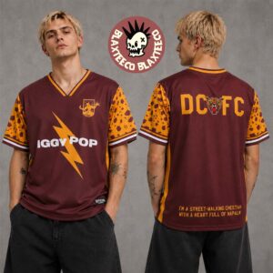 Iggy Pop X Detroit City FC Street Walking Cheetah Kit Soccer Jersey