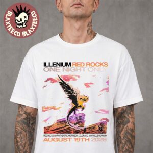 Illenium Red Rocks Amphitheatre 2026 Show Poster In Morrison Colorado On August 19 2026 One Night Only T-Shirt