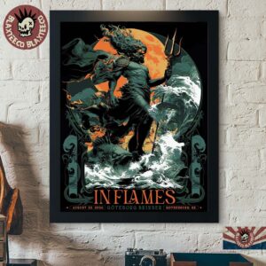 In Flames Gothenburgh Sweden 2026 Show Poster At Goteborg Brinner On August 22 2026 Home Decor Poster Canvas