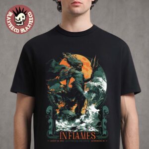 In Flames Gothenburgh Sweden 2026 Show Poster At Goteborg Brinner On August 22 2026 T-Shirt