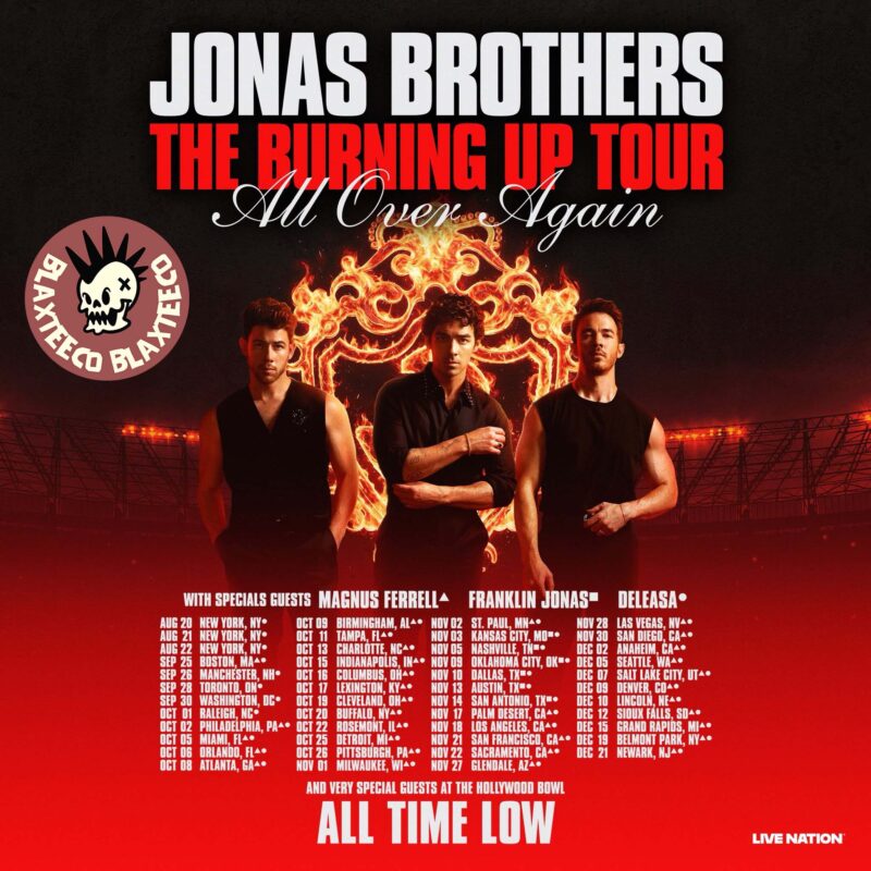 Jonas Brothers The Burning Up Tour All Over Again 2026 Complete Tour Guide, Dates, Guests, Setlist, History and What Fans Need to Know