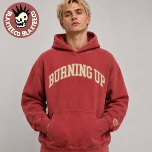 Jonas Brothers The Burning Up Tour All Over Again 2026 Merch Burning Up Collegiate Hoodie