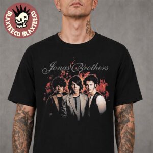 Jonas Brothers The Burning Up Tour All Over Again 2026 Merch Vintage Flames Portrait T-Shirt