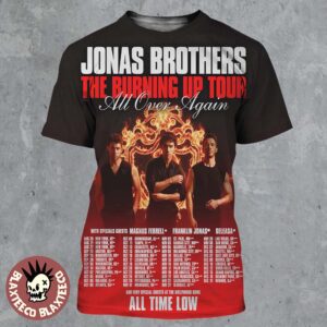 Jonas Brothers The Burning Up Tour All Over Again 2026 North America Schedule Dates All Over Print Shirt