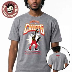 Kansas City Chiefs Disney X NFL Champion Big Bad Wolf Gray T-Shirt