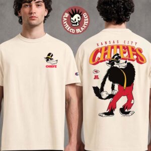 Kansas City Chiefs Disney x Champion NFL Big Bad Wolf Two Sided T-Shirt