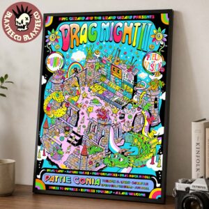 King Gizzard And The Lizard Wizard Field Of Vision 2 2026 Poster Buena Vista Colorado August 14-16 2026 Drag Night II Poster Canvas