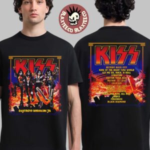 Kiss Destroys Anaheim ’76 Album Cover With Set List T-Shirt