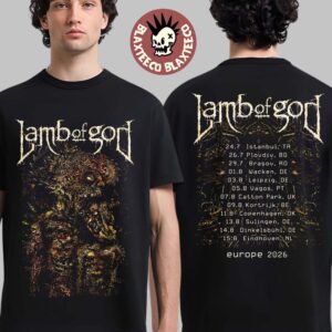 Lamb Of God Razor Roots EU Tour 2026 T-Shirt