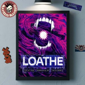 Loathe Minneapolis MN 2026 Exclusive Event Poster Live At The Fillmore On August 1 2026 Home Decor Poster Canvas