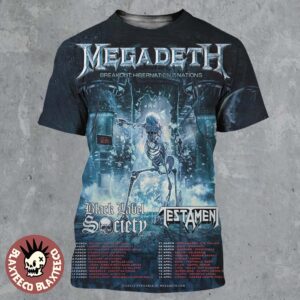 Megadeth Breakout Hibernation Of The Nations 2027 Spring Tour Schedule Dates All Over Print Shirt