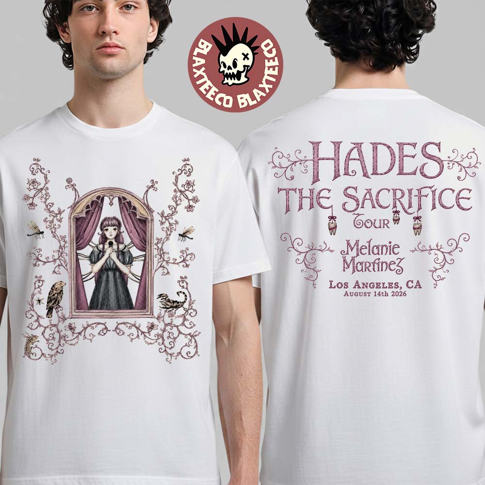 Melanie Martinez Los Angeles CA 2026 Event Tee At Kia Forum On August 14 2026 Hades The Sacrifice Tour T-Shirt Melanie Martinez Los Angeles CA 2026 Event Tee At Kia Forum On August 14 2026 Hades The Sacrifice Tour T-Shirt