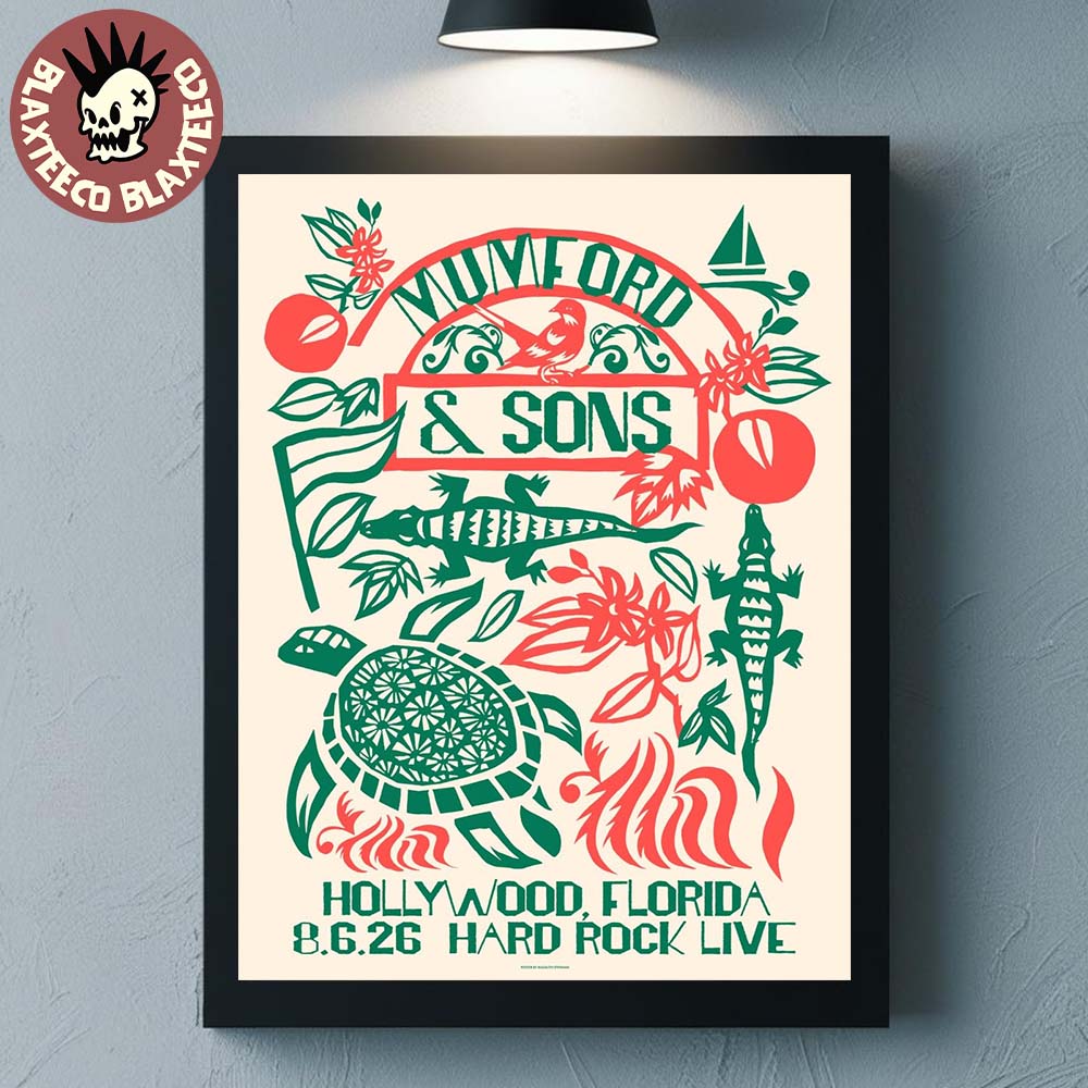 Mumford And Sons Hollywood Florida 2026 Event Poster At Hard Rock Live On August 6 2026 Home Decor Poster Canvas Mumford And Sons Hollywood Florida 2026 Event Poster At Hard Rock Live On August 6 2026 Home Decor Poster Canvas