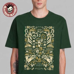Mumford And Sons Minneapolis MN 2026 Exclusive Poster At Mystic Lake Amphitheater On July 31 2026 Green T-Shirt