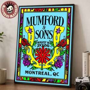 Mumford And Sons Montreal QC 2026 Event Poster Live At Lasso Festival On August 16 2026 Home Decor Poster Canvas