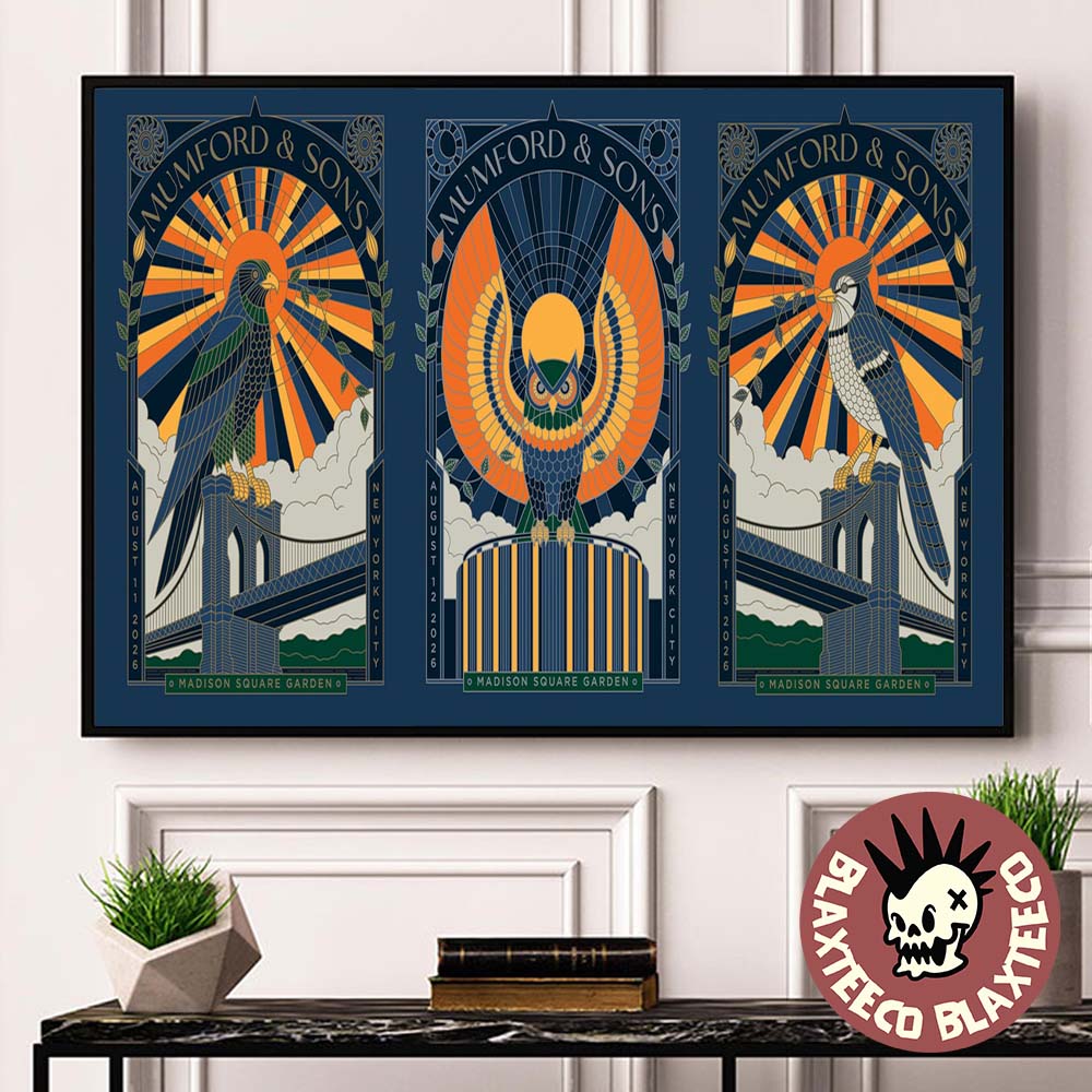 Mumford And Sons New York City 2026 Night 1 2 3 Combined Event Poster At Madison Square Garden MSG On August 11 12 3 2026 Poster Canvas Mumford And Sons New York City 2026 Night 1 2 3 Combined Event Poster At Madison Square Garden MSG On August 11 12 3 2026 Poster Canvas