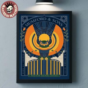 Mumford And Sons New York City 2026 Night 2 Event Poster At MSG Madison Square Garden On August 12 2026 Home Decor Poster Canvas