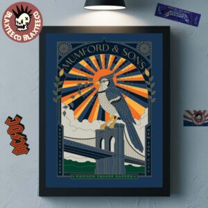Mumford And Sons New York City 2026 Night 3 Event Poster At Madison Square Garden MSG On August 13 2026 Poster Canvas