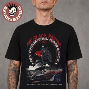 My Chemical Romance Detroit Michigan 2026 City Exclusive Merch Tee Live At Comerica Park On August 21 2026 T-Shirt