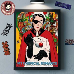 My Chemical Romance Minneapolis Minnesota 2026 City Exclusive Merch At Target Field On August 24 2026 Home Decor Poster Canvas