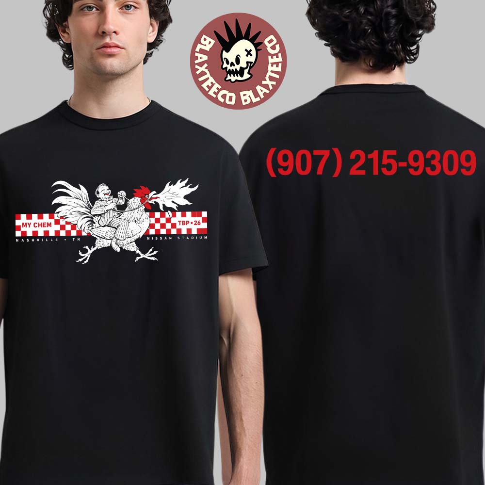 My Chemical Romance Nashville Tennessee 2026 Event Tee At Nissan Stadium On 13 August 2026 Man Riding Cock T-Shirt My Chemical Romance Nashville Tennessee 2026 Event Tee At Nissan Stadium On 13 August 2026 Man Riding Cock T-Shirt